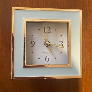 Brand new Unused Pale Tiffany’s Powder Blue & Gold Addison Ross London Clock